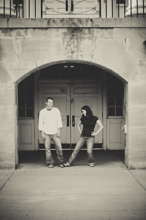 Couple in archway at UMD college park