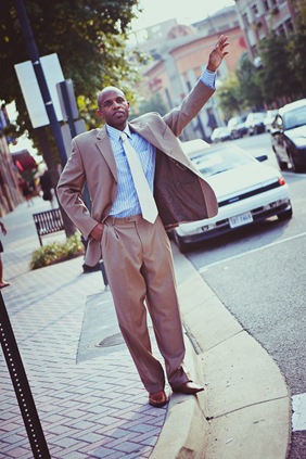 man calling for cab in arlington va