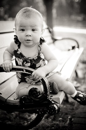 baby on bench  at allens pond in bowie md