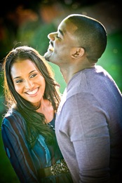 man and woman laughing in old town alexandria