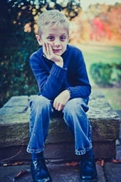 portrait of boy at Glenview Mansion in Rockville, MD