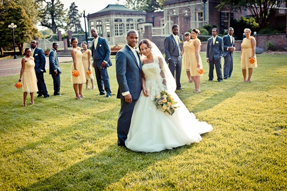 wedding party  at the Newton White Mansion in Mitchellville MD