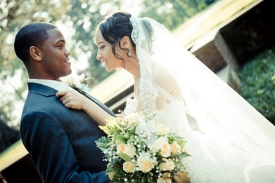 bride and groom  at the Newton White Mansion in Mitchellville MD