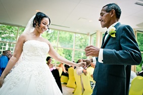 bride dancing with father  at the Newton White Mansion in Mitchellville MD