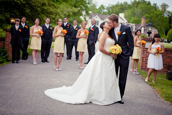 wedding party  at Mt. Airy Mansion in Upper Marlboro Maryland