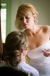 bridesmaids getting ready at Mt. Airy Mansion in Upper Marlboro Maryland