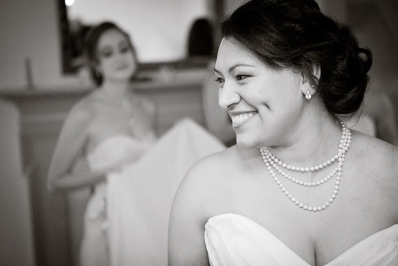 bride prepping at Mt. Airy Mansion in Upper Marlboro Maryland