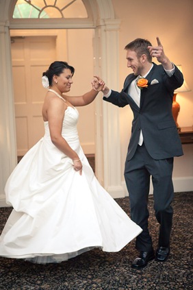 bride and groom reception entrance at Mt. Airy Mansion in Upper Marlboro Maryland