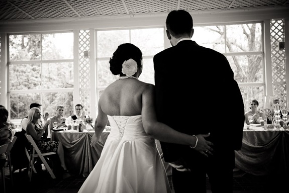 bride and groom reception entrance at Mt. Airy Mansion in Upper Marlboro Maryland