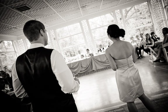 best man and maid of honor giving toast at Mt. Airy Mansion in Upper Marlboro Maryland