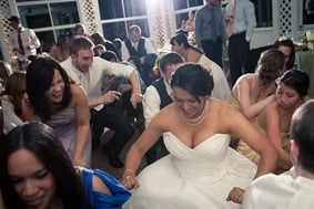 bride dancing at Mt. Airy Mansion in Upper Marlboro Maryland