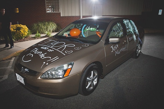 Bride and Groom's get away car