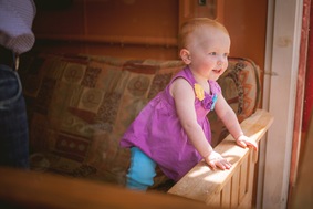 Toddler and family at the Annapolis State House in Maryland