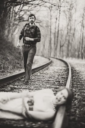 The Hero Saves the Maiden from the Villain  Engagement Session