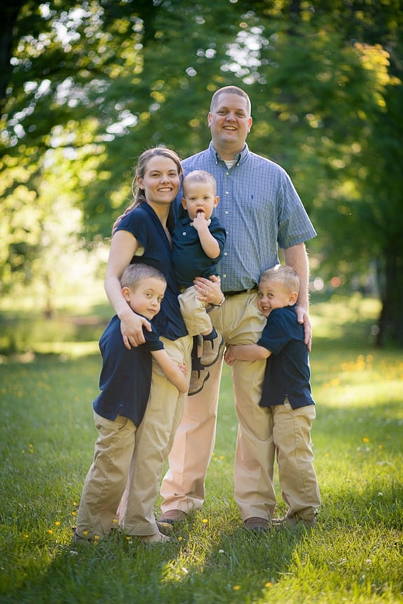 Cute family at Wheaton Regional Park in Wheaton Maryland