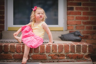 Cute child portraits at home in Silver Spring Maryland