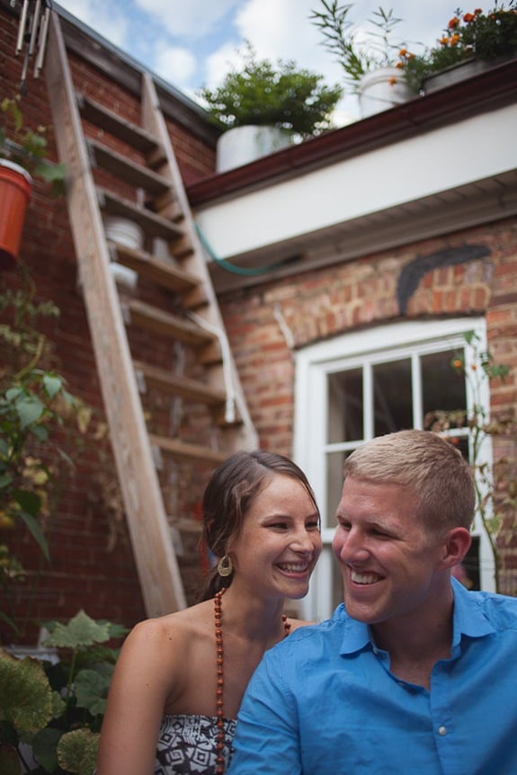 Rooftop engagement session in annapolis maryland