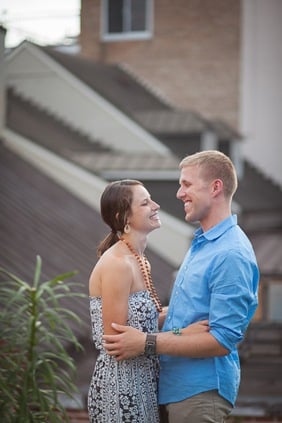 Rooftop engagement session in annapolis maryland