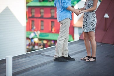 Rooftop engagement session in annapolis maryland