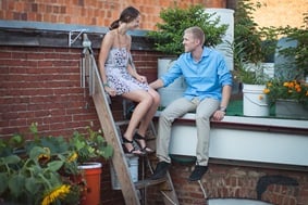 Rooftop engagement session in annapolis maryland