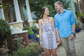 Rooftop engagement session in annapolis maryland