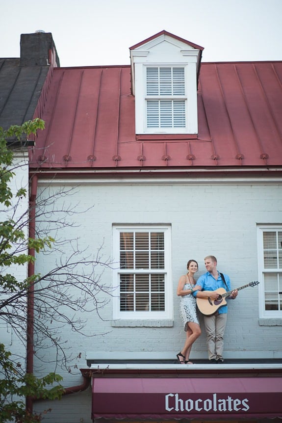 Rooftop engagement session in annapolis maryland