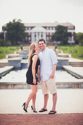 nostalgic engagement photos at the University of Maryland