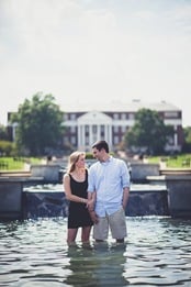 nostalgic engagement photos at the University of Maryland