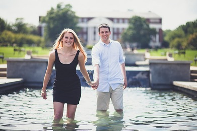 nostalgic engagement photos at the University of Maryland
