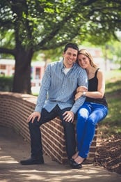 nostalgic engagement photos at the University of Maryland