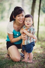 Famiily with toddler at Wheaton Regional Park in Maryland