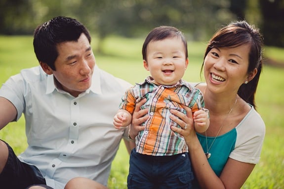 Famiily with toddler at Wheaton Regional Park in Maryland