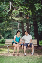 Famiily with toddler at Wheaton Regional Park in Maryland