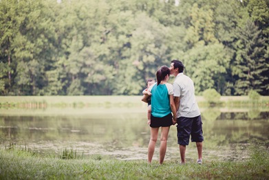 Famiily with toddler at Wheaton Regional Park in Maryland