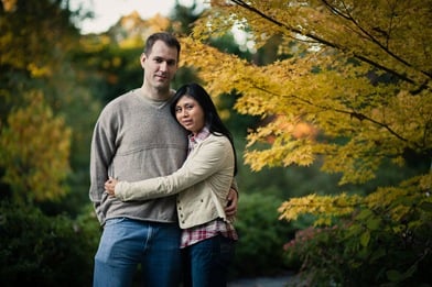 Family Christmas portraits at McCrillis Gardens in Bethesda MD