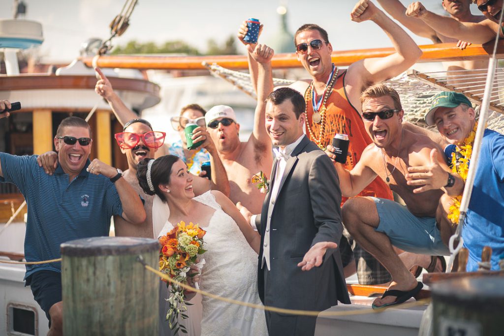 just-married-couple-boat-party-annapolis