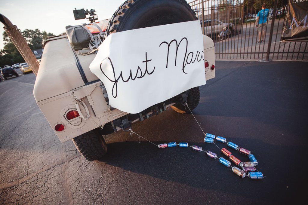just-married-humvee
