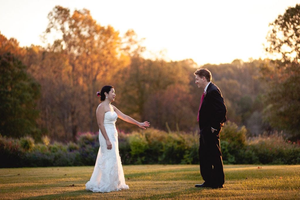 Married Couple at Meadowlark Botanical Gardens