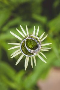 A wedding ring, captured by a professional Maryland wedding photographer in Annapolis.