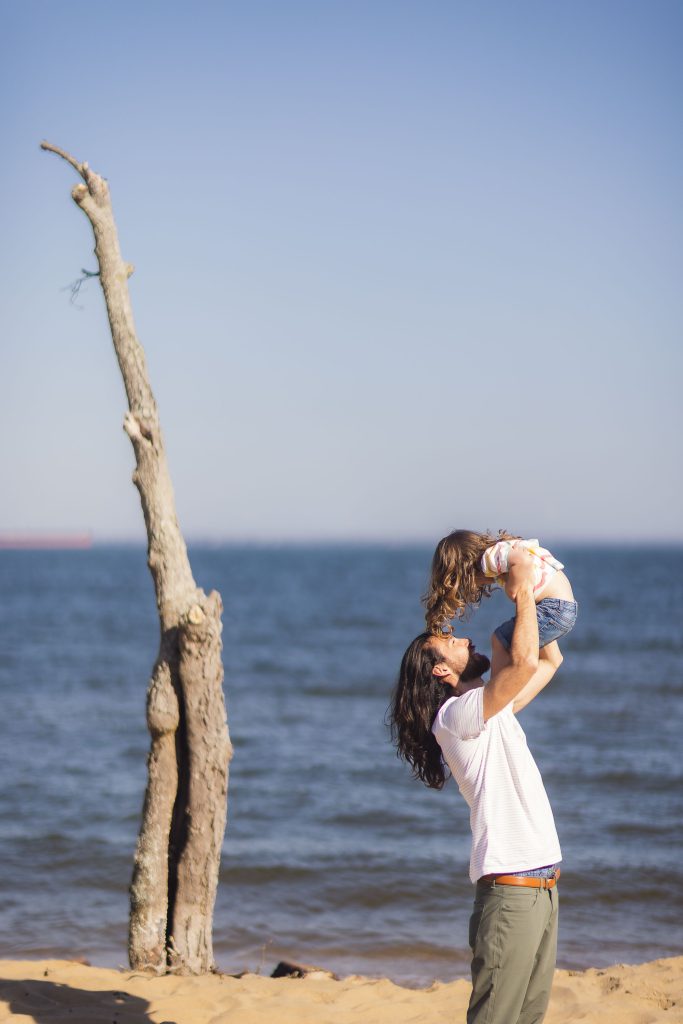 A family portrait on the beach in Maryland.