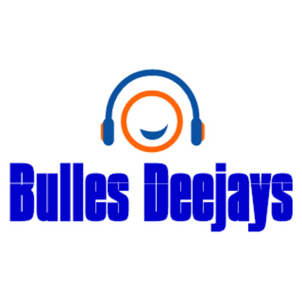 Bulls Deejays logo featuring headphones on a white background.