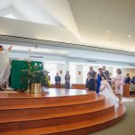 A church wedding ceremony.