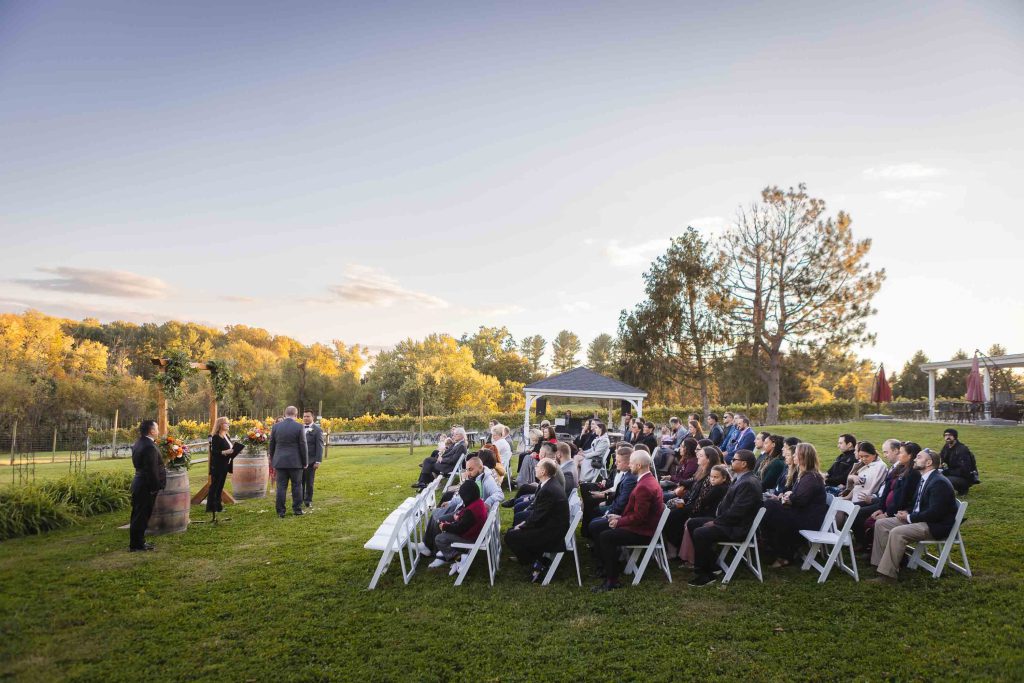 A vineyard wedding.