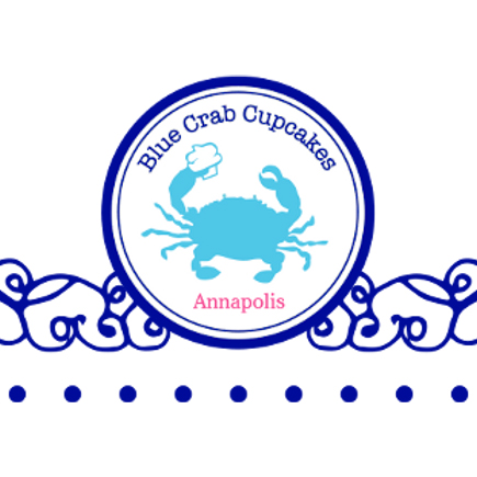 Event vendor specializing in blue crab cupcakes, featuring a captivating logo design.