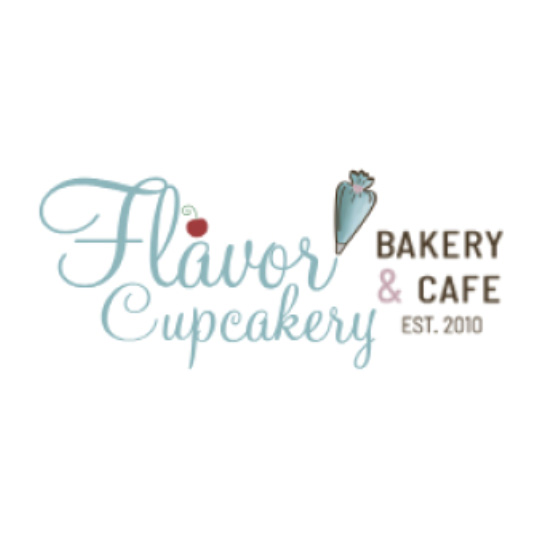 Flavor Cupcakery, a bakery and cupcake cafe with a signature logo.