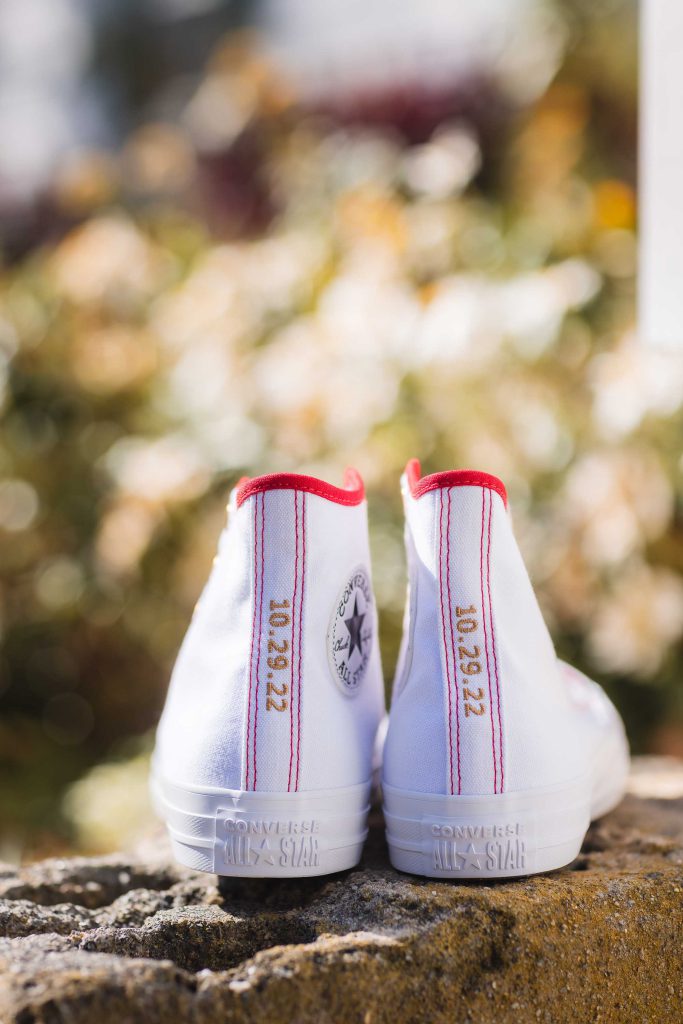Converse chuck taylor all star high tops for wedding.