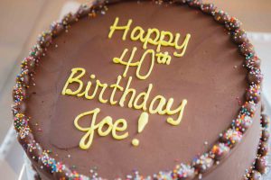 Happy 40th birthday party, Joe.