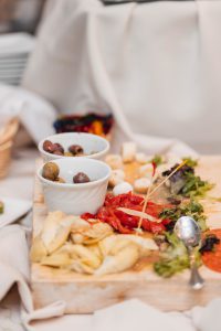 A detailed wooden cutting board.