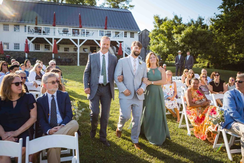 Wedding ceremony outdoors.