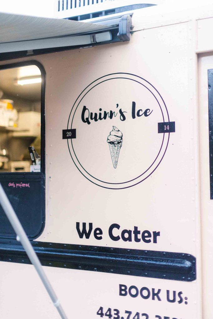 A pink ice cream truck perfect for a quinceañera or birthday party.